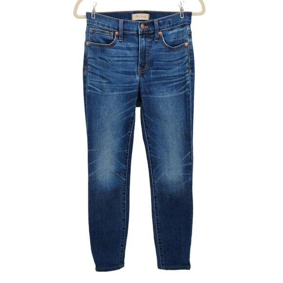 Madewell Denim - Madewell 9" High-Rise Skinny Distressed Denim Jeans Womens 25
